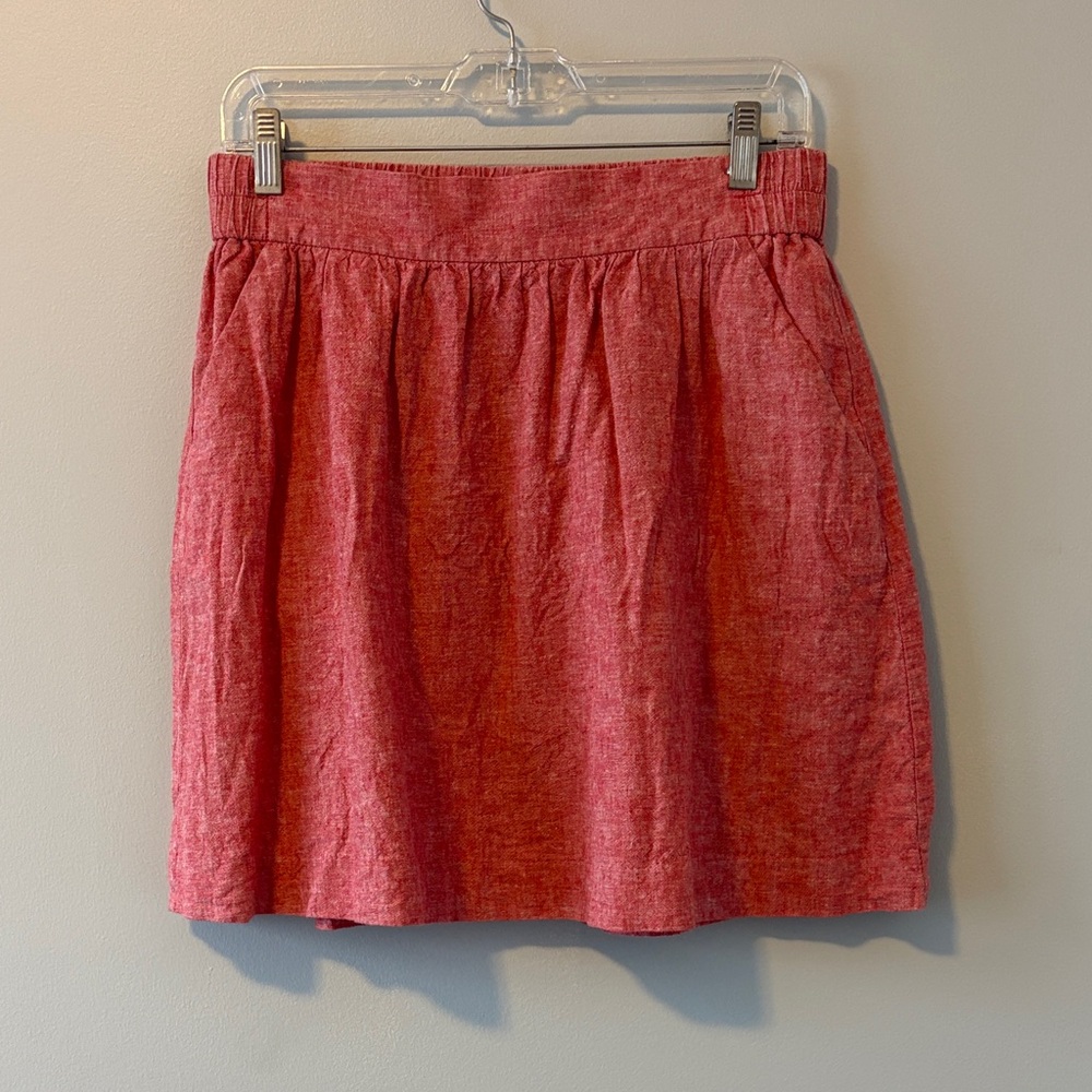 LOFT Heathered Coral Pink A-Line Skirt